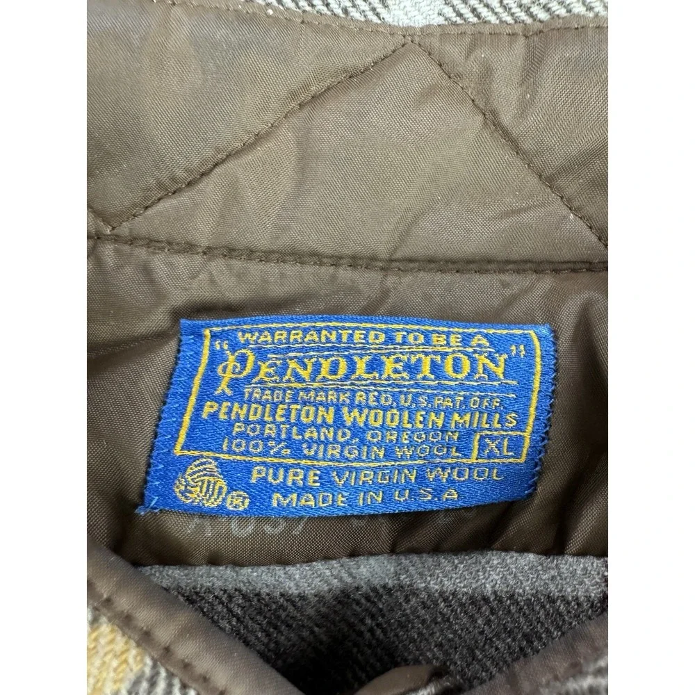 Vintage Pendleton Wool Shirt‎ Jacket XL Made USA Lined Plaid - Picture 5 of 13
